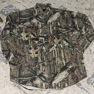 Browning  Real Tree Unisex Mens Hunting Camo long Sleeve Button Front Shirt